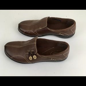 Clark’s women’s brown leather shoes.